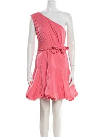Pre-owned Derek Lam One-shoulder Mini Dress In Pink