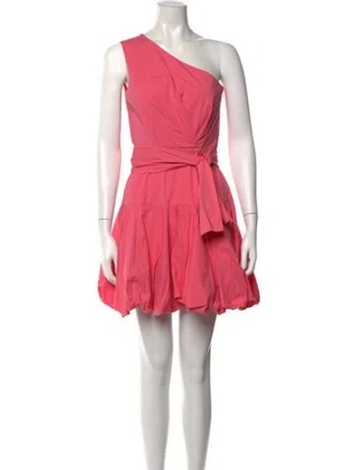 Pre-owned Derek Lam One-shoulder Mini Dress In Pink