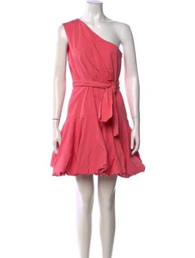 Pre-owned Derek Lam One-shoulder Mini Dress In Pink