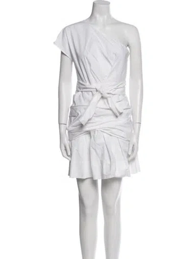 Pre-owned Derek Lam One-shoulder Mini Dress In White