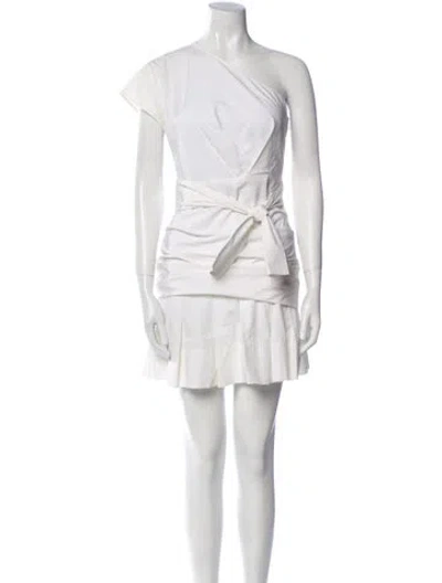 Pre-owned Derek Lam One-shoulder Mini Dress In White