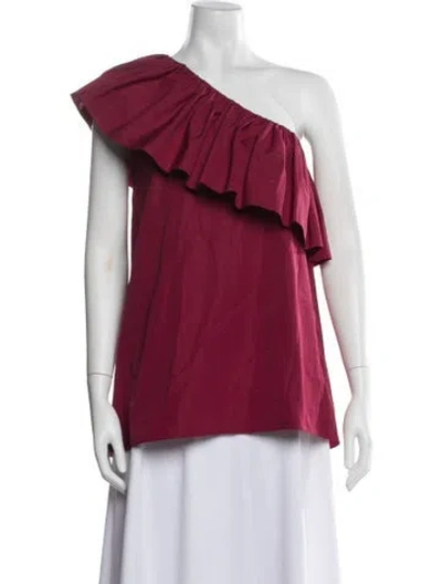 Pre-owned Derek Lam One-shoulder Sleeveless Blouse In Purple