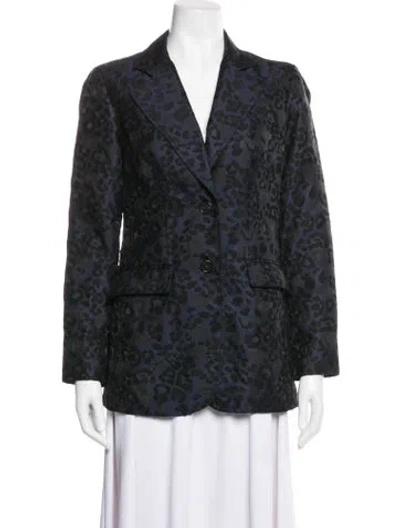 Pre-owned Derek Lam Patterned Blazer In Blue