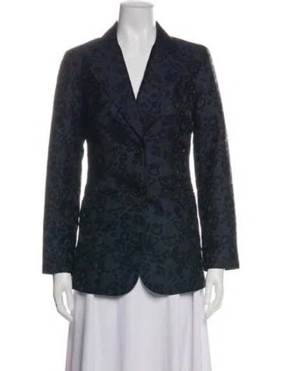 Pre-owned Derek Lam Patterned Blazer In Blue