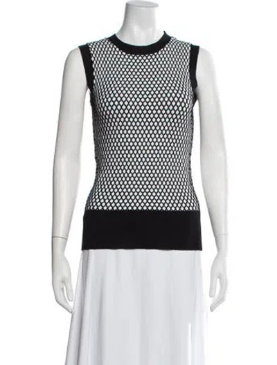 Pre-owned Derek Lam Patterned Crew Neck Sweater In Black