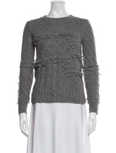 Pre-owned Derek Lam Patterned Crew Neck Sweater In Gray