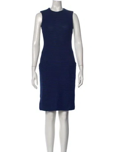 Pre-owned Derek Lam Patterned Knee-length Dress In Black/blue