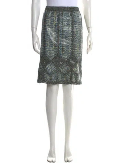 Pre-owned Derek Lam Patterned Knee-length Skirt In Blue