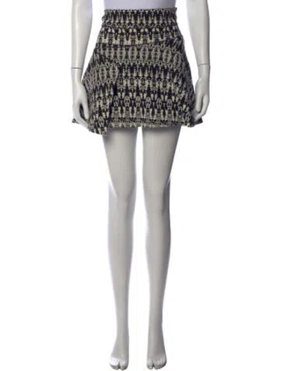 Pre-owned Derek Lam Patterned Mini Skirt In Black