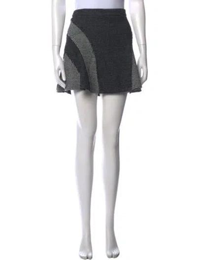 Pre-owned Derek Lam Patterned Mini Skirt In Blue