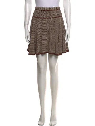 Pre-owned Derek Lam Patterned Mini Skirt In Multi