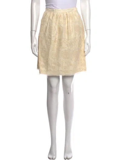 Pre-owned Derek Lam Patterned Mini Skirt In Neutrals