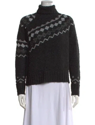 Pre-owned Derek Lam Patterned Turtleneck Sweater W/ Tags In Multi