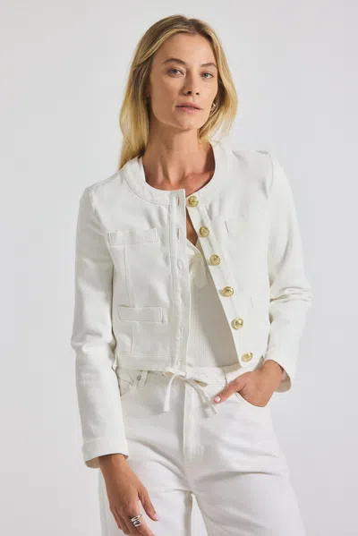 Derek Lam Penny Cropped Stretch Denim Jacket