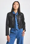 Derek Lam Penny Stretch Leather Jacket