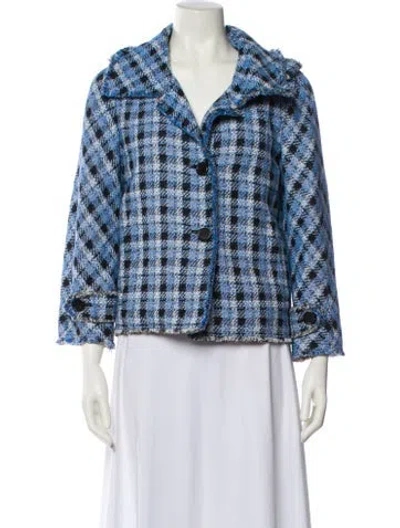 Pre-owned Derek Lam Plaid Print Blazer In Multi