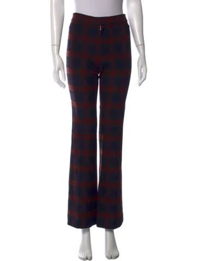 Pre-owned Derek Lam Plaid Print Flared Pants