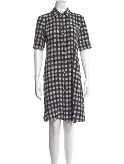 Pre-owned Derek Lam Plaid Print Knee-length Dress In Multi