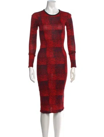 Pre-owned Derek Lam Plaid Print Knee-length Dress In Multi