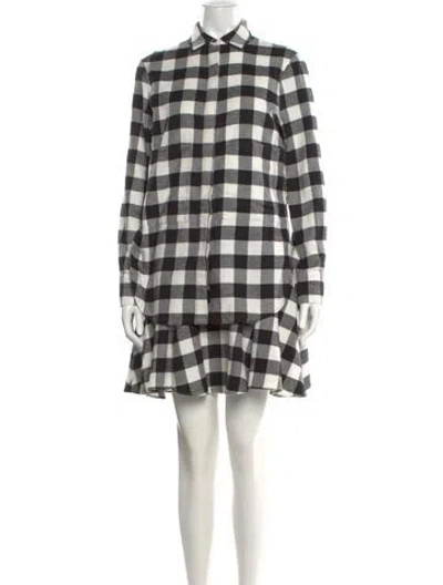 Pre-owned Derek Lam Plaid Print Mini Dress In Multi
