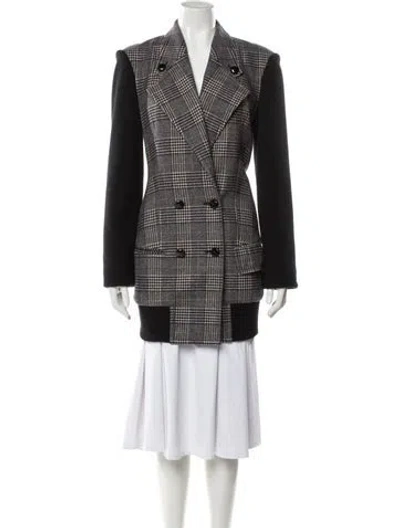 Pre-owned Derek Lam Plaid Print Peacoat In Multi