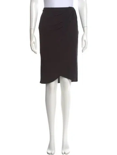 Pre-owned Derek Lam Pleated Accents Knee-length Skirt In Black