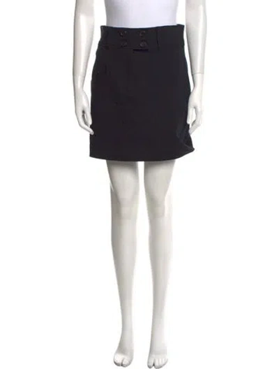 Pre-owned Derek Lam Pleated Accents Mini Skirt In Black