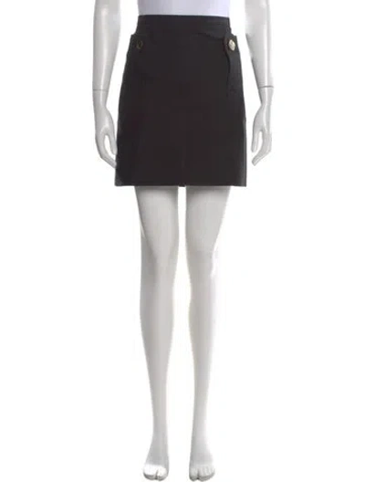 Pre-owned Derek Lam Pleated Accents Mini Skirt In Black