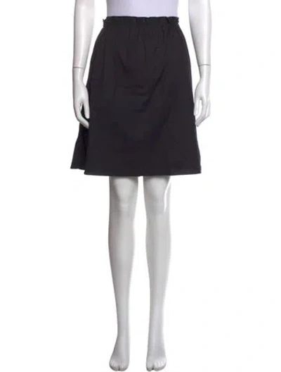 Pre-owned Derek Lam Pleated Accents Mini Skirt In Black