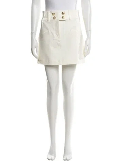 Pre-owned Derek Lam Pleated Accents Mini Skirt In Neutral