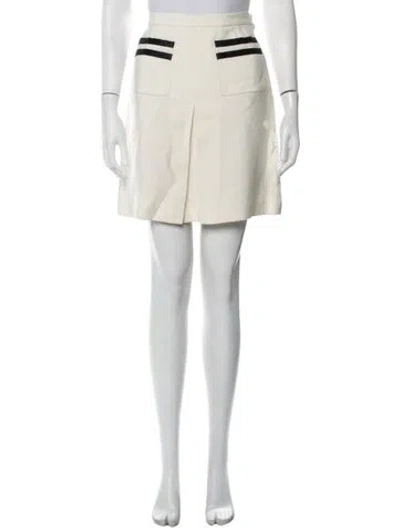 Pre-owned Derek Lam Pleated Accents Mini Skirt In Neutrals