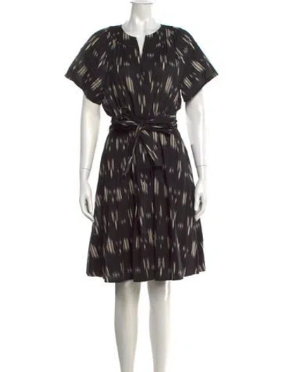 Pre-owned Derek Lam Printed Knee-length Dress In Black