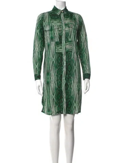Pre-owned Derek Lam Printed Knee-length Dress In Blue