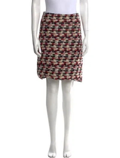 Pre-owned Derek Lam Printed Knee-length Skirt In Black
