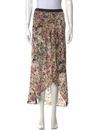 Pre-owned Derek Lam Printed Long Skirt In Multi