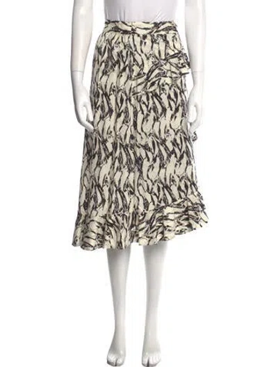 Pre-owned Derek Lam Printed Midi Length Skirt W/ Tags In Neutral