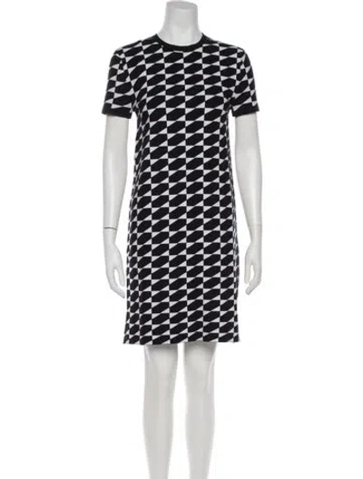 Pre-owned Derek Lam Printed Mini Dress In Black