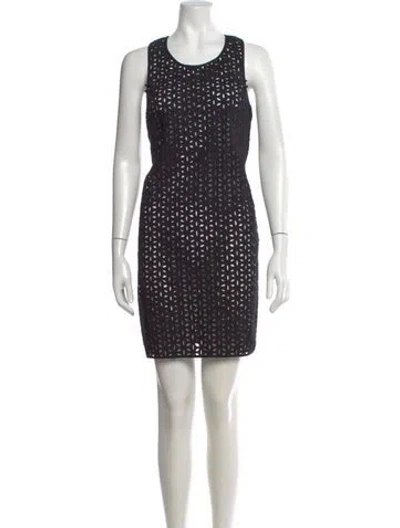 Pre-owned Derek Lam Printed Mini Dress In Black