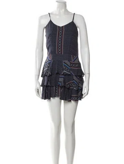 Pre-owned Derek Lam Printed Mini Dress In Blue