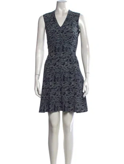 Pre-owned Derek Lam Printed Mini Dress In Blue