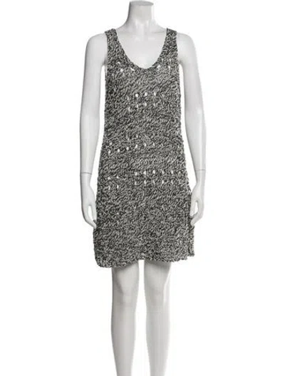 Pre-owned Derek Lam Printed Mini Dress In White