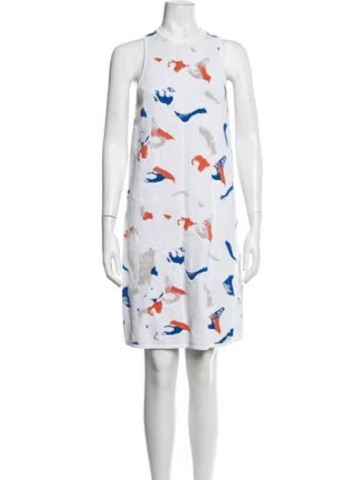 Pre-owned Derek Lam Printed Mini Dress In White