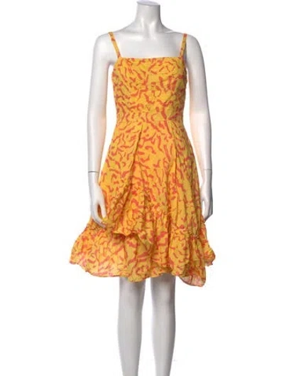 Pre-owned Derek Lam Printed Mini Dress In Yellow
