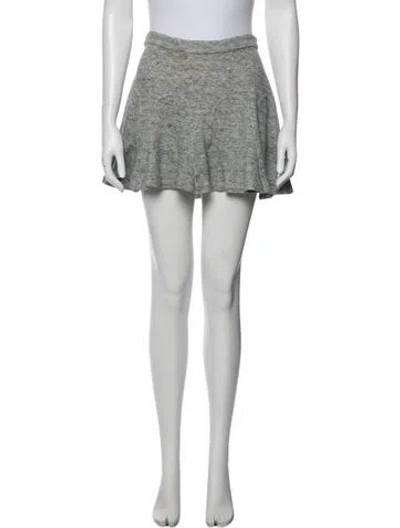 Pre-owned Derek Lam Printed Mini Skirt In White