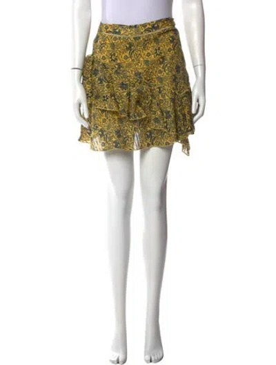 Pre-owned Derek Lam Printed Mini Skirt In Yellow