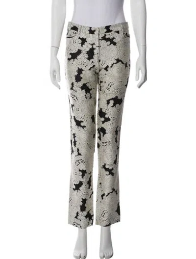 Pre-owned Derek Lam Printed Skinny Leg Pants In Blue