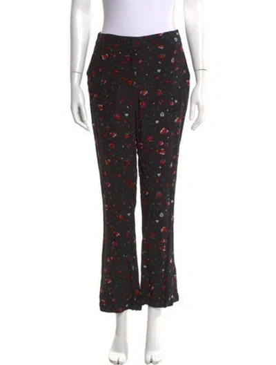 Pre-owned Derek Lam Printed Wide Leg Pants In Black