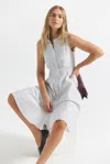 DEREK LAM REENA SLEEVELESS SHIRT DRESS