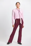 Derek Lam Robertson Flare Leg Trouser In Burgundy