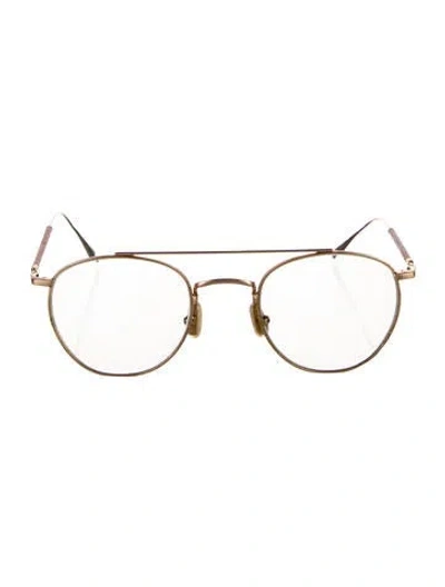 Pre-owned Derek Lam Round Eyeglasses In Gold